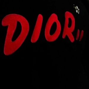 Dior sweater red embroidery